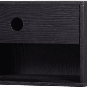 Sengebord WOOOD Nancy svævende væghængt natbord sort MDF H20ÃB34ÃD30 cm